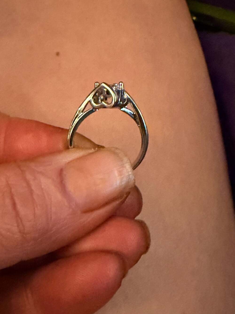 Mossianite Diamond Solitaire Engagement Ring in (R128) - Picture 4 of 8